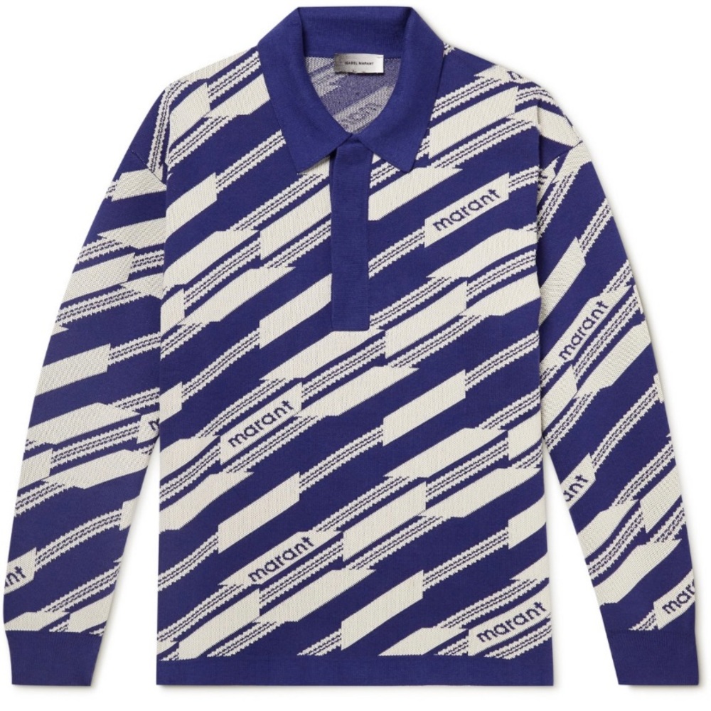 Isabel Marant - Elliot cotton-jacquard polo shirt size xs